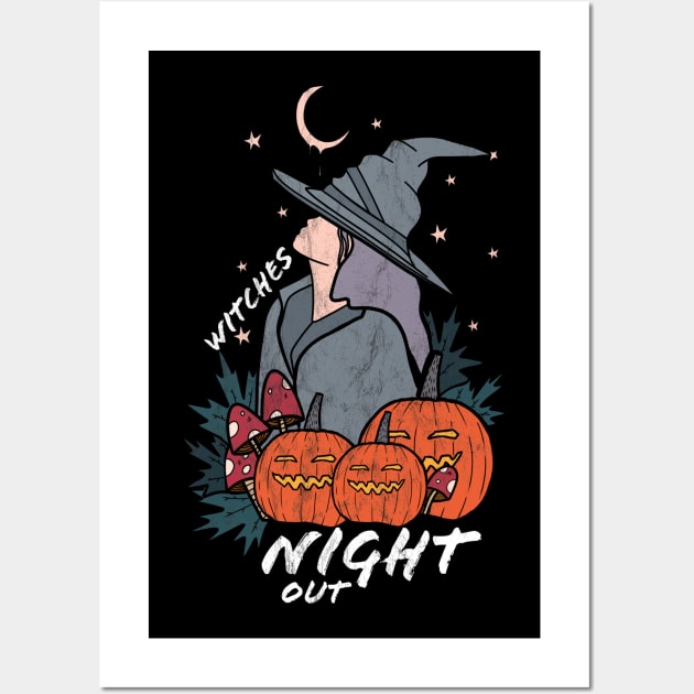 Witches night out Wall Art by Swadeillustrations